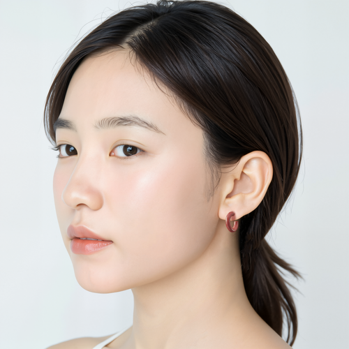 C型バイオセラミックピアス